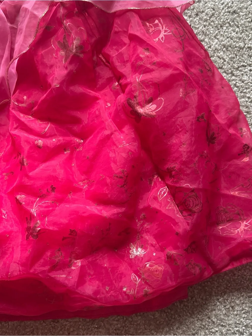 Disney Aurora Sleeping Beauty Gown Dress Sz 5/6 Costume World Land Cruise